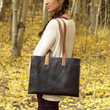 "Singer" Leather Bags with Coconut Birch Strap