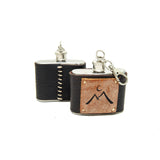 2 oz Mini Stainless Steel Leather Flask