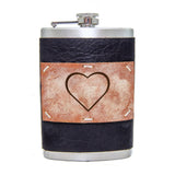 8 oz Premium Stainless Steel Leather Flask