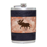 8 oz Premium Stainless Steel Leather Flask