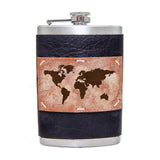 8 oz Premium Stainless Steel Leather Flask