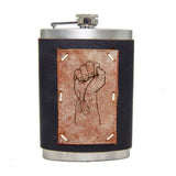 8 oz Premium Stainless Steel Leather Flask