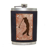 8 oz Premium Stainless Steel Leather Flask