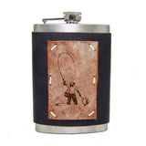 8 oz Premium Stainless Steel Leather Flask