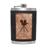 8 oz Premium Stainless Steel Leather Flask