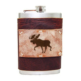 8 oz Premium Stainless Steel Leather Flask