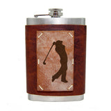 8 oz Premium Stainless Steel Leather Flask