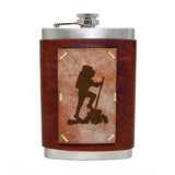 8 oz Premium Stainless Steel Leather Flask