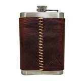 8 oz Premium Stainless Steel Leather Flask