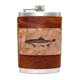 8 oz Premium Stainless Steel Leather Flask