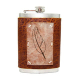 8 oz Premium Stainless Steel Leather Flask