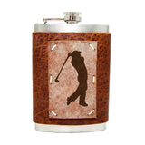 8 oz Premium Stainless Steel Leather Flask