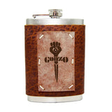 8 oz Premium Stainless Steel Leather Flask