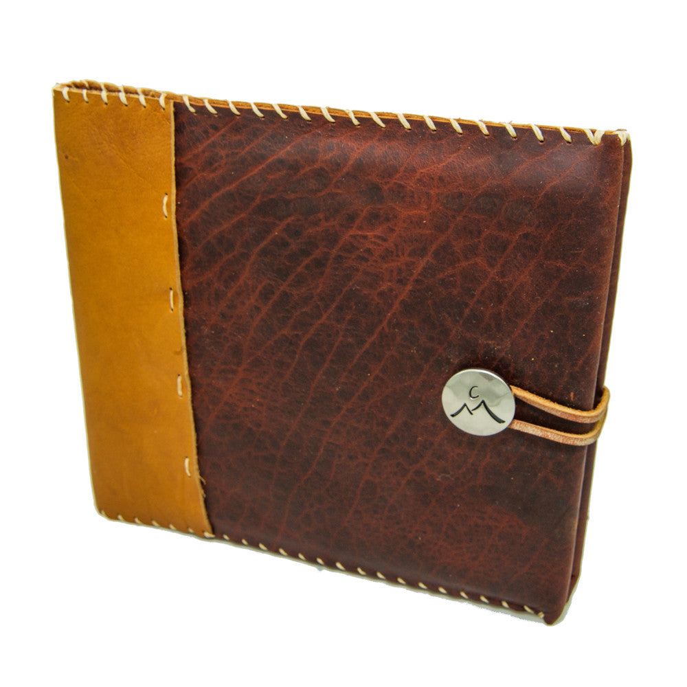 Merlot Saddle Leather Guest Book with Nickel Concho