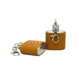 1 oz Mini Stainless Steel Leather Flask