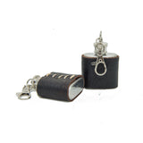 1 oz Mini Stainless Steel Leather Flask