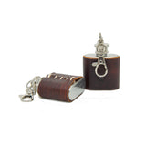 1 oz Mini Stainless Steel Leather Flask