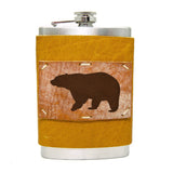 8 oz Premium Stainless Steel Leather Flask