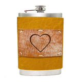 8 oz Premium Stainless Steel Leather Flask