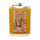 8 oz Premium Stainless Steel Leather Flask