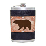 8 oz Premium Stainless Steel Leather Flask