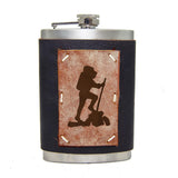 8 oz Premium Stainless Steel Leather Flask