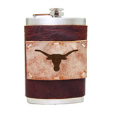 8 oz Premium Stainless Steel Leather Flask