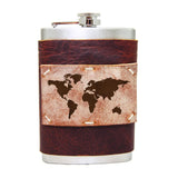 8 oz Premium Stainless Steel Leather Flask