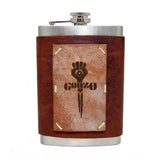 8 oz Premium Stainless Steel Leather Flask