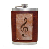 8 oz Premium Stainless Steel Leather Flask