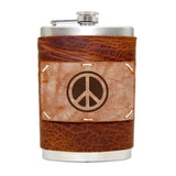 8 oz Premium Stainless Steel Leather Flask