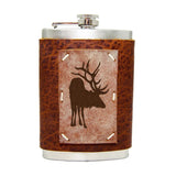 8 oz Premium Stainless Steel Leather Flask