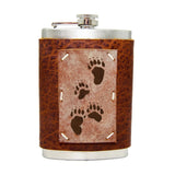 8 oz Premium Stainless Steel Leather Flask