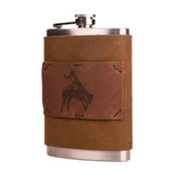 Limited Edition Weaver Bark Brown 8 oz Flask