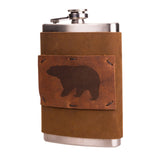 Limited Edition Weaver Bark Brown 8 oz Flask